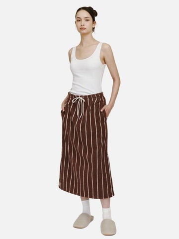 Terry Skirt Brown Ivory - PILY PLACE - BALAAN 1