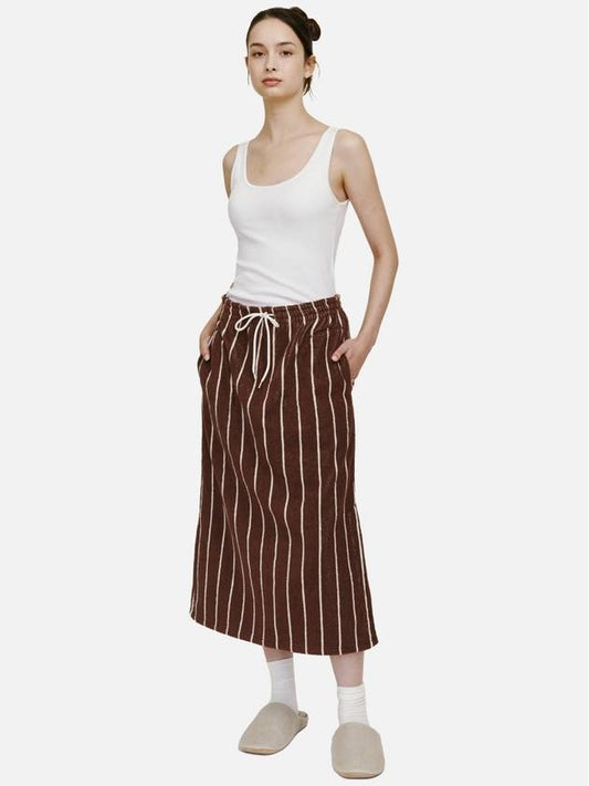 Terry Skirt Brown Ivory - PILY PLACE - BALAAN 1