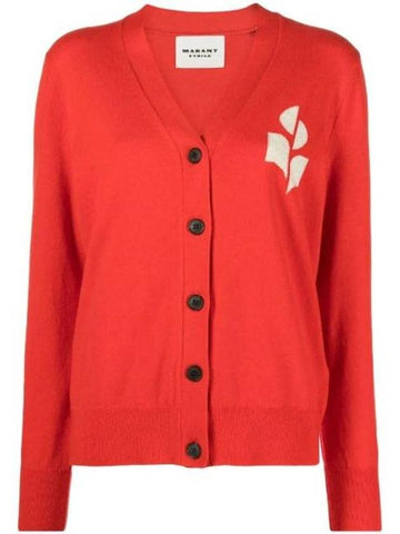 Karin Cotton Cardigan Red - ISABEL MARANT - BALAAN 1