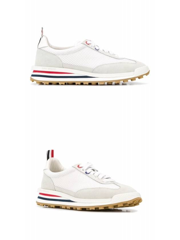 Thom Women Browne Nylon Tech Runner Low Top Sneakers Grey White - THOM BROWNE - BALAAN 5