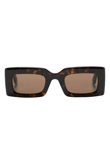 Eyewear Bold Tortoiseshell Rectangular Frame Sunglasses AM0433S - ALEXANDER MCQUEEN - BALAAN 1