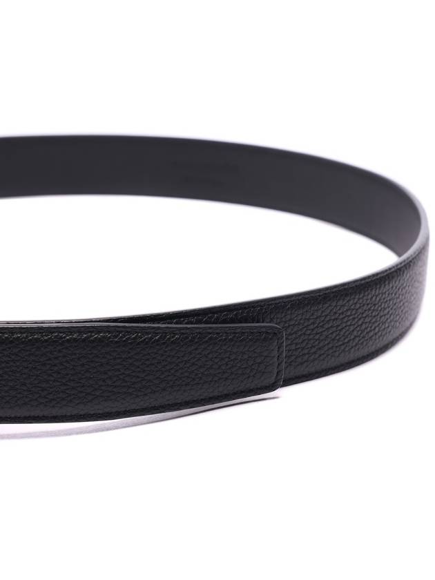 Men's Monogram Grain Leather Belt Gold - SAINT LAURENT - BALAAN 6