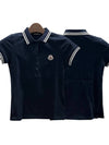 Kids Logo Patch Polo Short Sleeve T shirt 8Y 10Y Navy 8A00007 8496F 773 - MONCLER - BALAAN 1