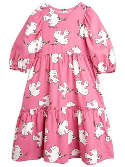 Kids Piece Dove Puff Dress Pink 21750135 28 - MINI RODINI - BALAAN 2