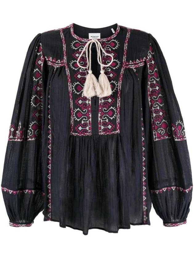 Kiledia Embroidery Blouse Black - ISABEL MARANT - BALAAN 1