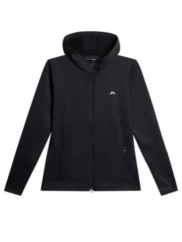 Women's Aerial Zip Up Hoodie Black - J.LINDEBERG - BALAAN 1