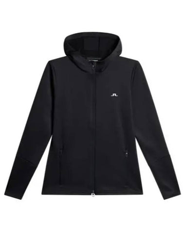 Women's Aerial Zip Up Hoodie Black - J.LINDEBERG - BALAAN 1