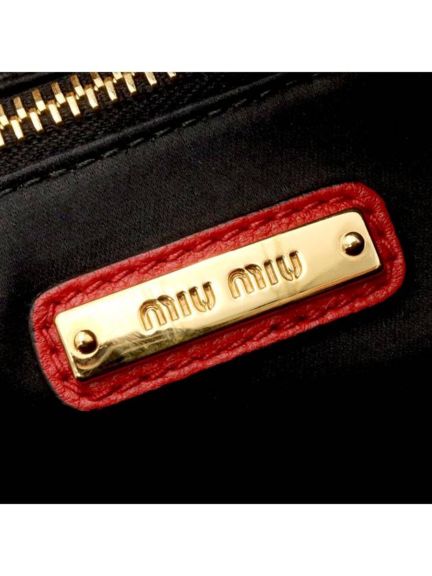 Red leather gold plated top handle 2WAY - MIU MIU - BALAAN 9