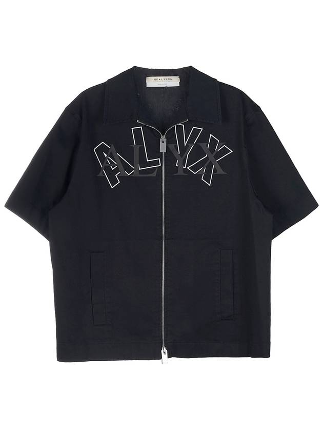 Logo Zipper Long Sleeve Shirt Black - 1017 ALYX 9SM - BALAAN 11