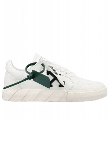 Arrow vulcanized logo canvas low top sneakers in white - OFF WHITE - BALAAN 1