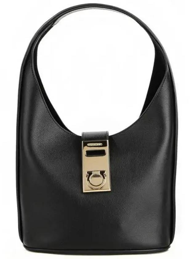 Buckle Hobo Shoulder Bag Black - SALVATORE FERRAGAMO - BALAAN 2