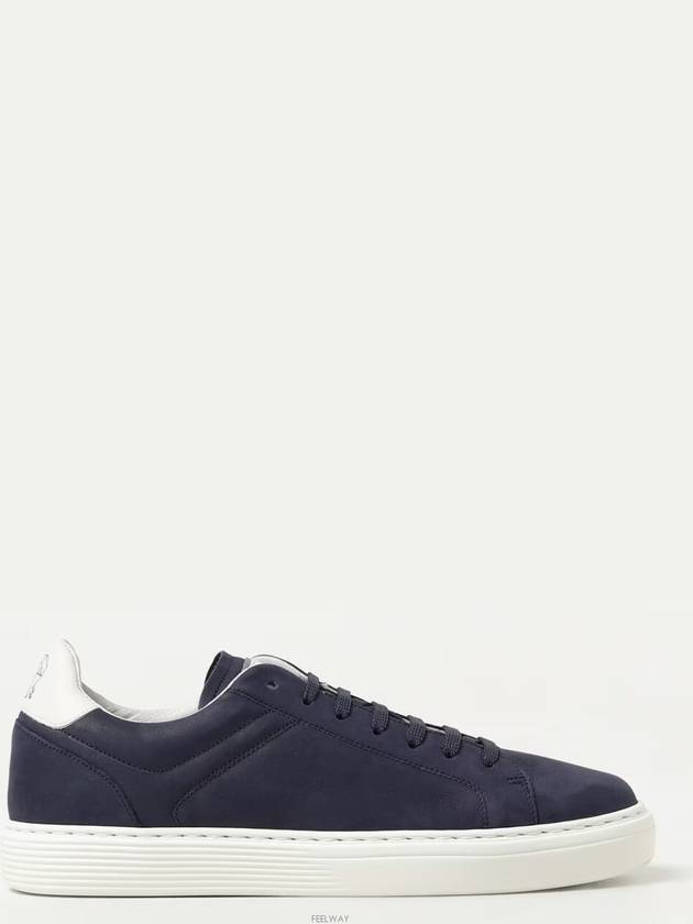 Suede Low Top Sneakers Navy - BRUNELLO CUCINELLI - BALAAN 3