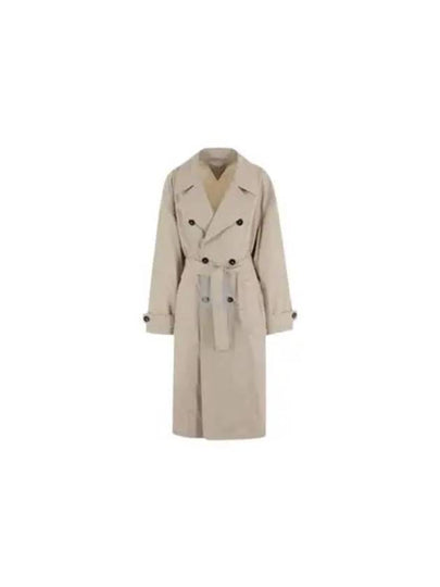 Double Breasted Belt Trench Coat Beige - BOTTEGA VENETA - BALAAN 2