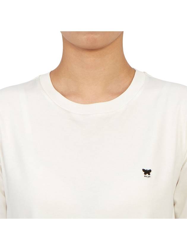 Deodara Side Slit Cotton Short Sleeve T-shirt White - MAX MARA - BALAAN 6