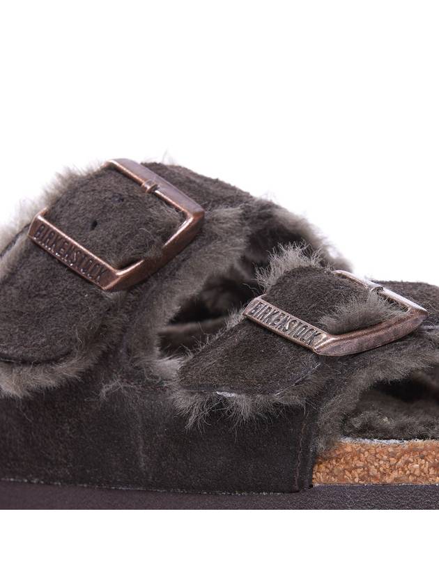 Arizona Shearling Medium Sandals Mocha - BIRKENSTOCK - BALAAN 4