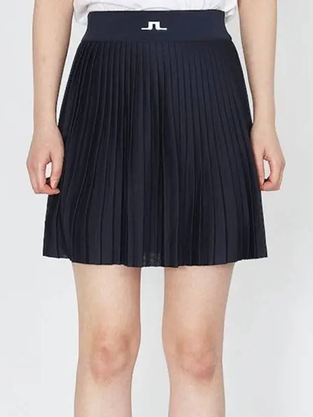 Women's Binx Pleated Skirt Navy - J.LINDEBERG - BALAAN 2