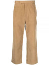 Men's Corduroy Straight Pants Beige - THOM BROWNE - BALAAN 2