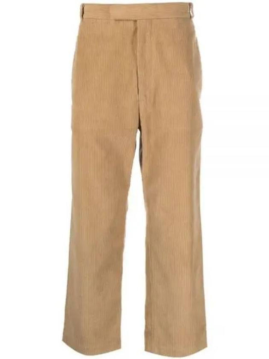 Men's Corduroy Straight Pants Beige - THOM BROWNE - BALAAN 2