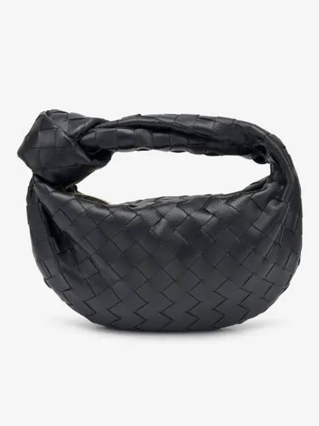 Jodie Intrecciato Small Tote Bag Black - BOTTEGA VENETA - BALAAN 2