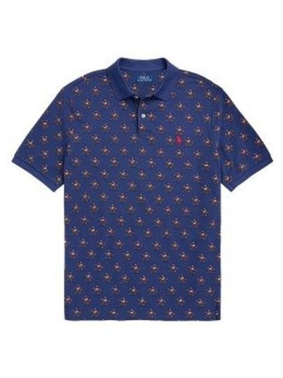 Pony Print All Over Polo Shirt Navy - POLO RALPH LAUREN - BALAAN 2