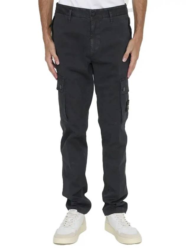 Compass Badge Cargo Straight Pants Black - STONE ISLAND - BALAAN 2