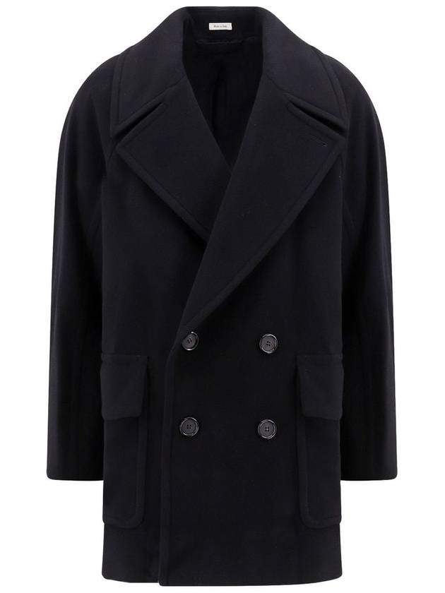 Black Wool Blend Coat 754885QVV711000 B0560955394 - ALEXANDER MCQUEEN - BALAAN 2