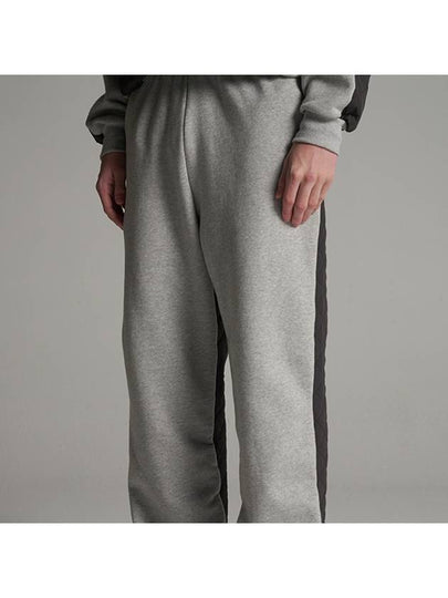 Padded Set Up Banding Wide Pants Grey - TENER - BALAAN 2