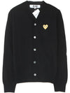 Play Gold Waffen Cardigan Black - COMME DES GARCONS - BALAAN 2