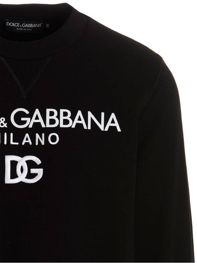 DG Logo Sweatshirt Black - DOLCE&GABBANA - BALAAN 4