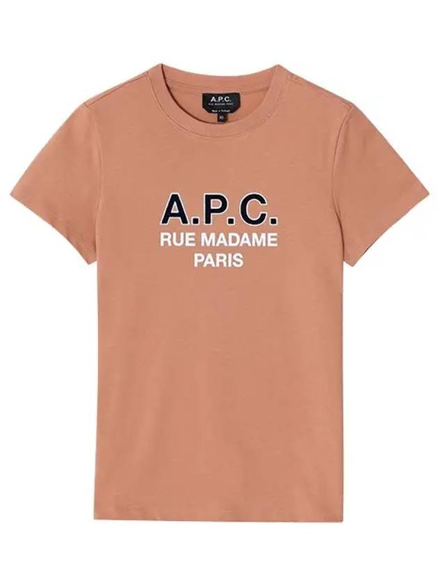 Logo Short Sleeve T-Shirt Brown - A.P.C. - BALAAN 1