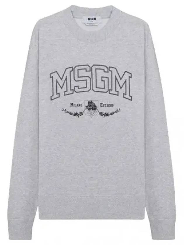 College Logo Crew Neck Cotton Sweatshirt Men s - MSGM - BALAAN 1