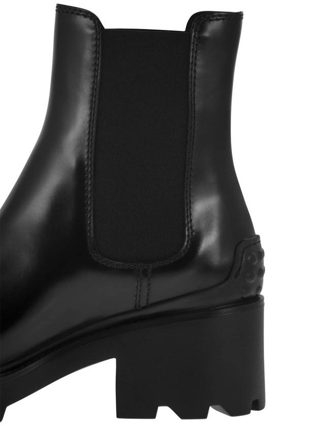 Glossy Leather Chelsea Boots Black - TOD'S - BALAAN 8