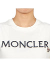 Embroidered Logo Cotton Short Sleeve T-Shirt White - MONCLER - BALAAN 6