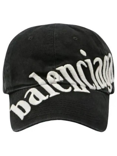 Diagonal Logo Ball Cap Black - BALENCIAGA - BALAAN 2