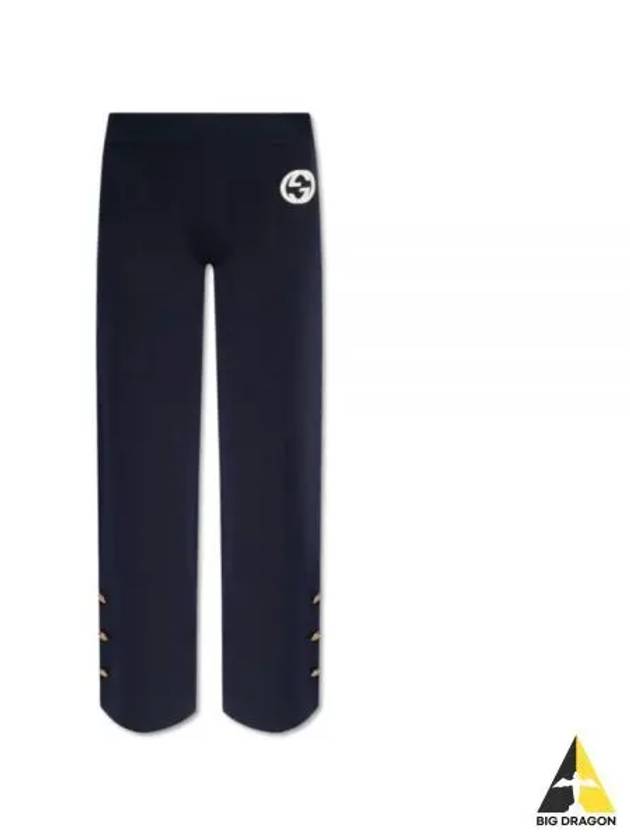 Interlocking G Wide Pants Navy - GUCCI - BALAAN 2