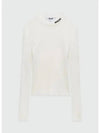 Stretch Ribbed Viscose Knit Top White - MSGM - BALAAN 2