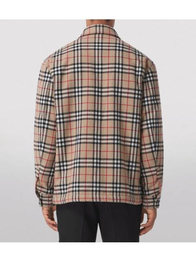 Vintage Check Wool Cotton Over Long Sleeve Shirt Archive Beige - BURBERRY - BALAAN 9