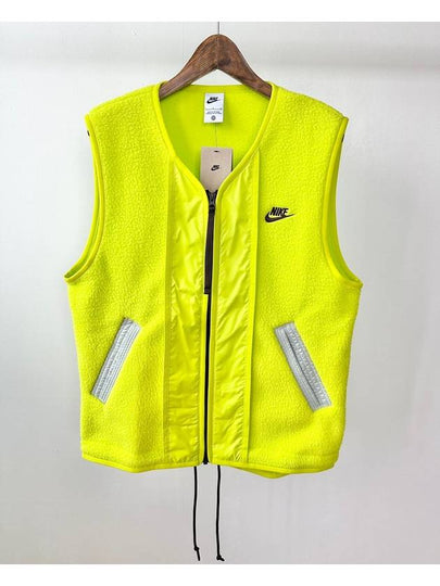 Sherpa Fleece Vest Neon Green - NIKE - BALAAN 2