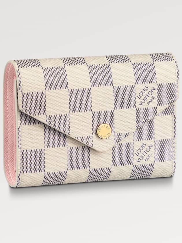 Victorine Damier Azur Canvas Bicycle Wallet Beige Pink - LOUIS VUITTON - BALAAN 2