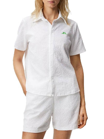 Women's Elin Short Sleeve Shirt White - J.LINDEBERG - BALAAN 1