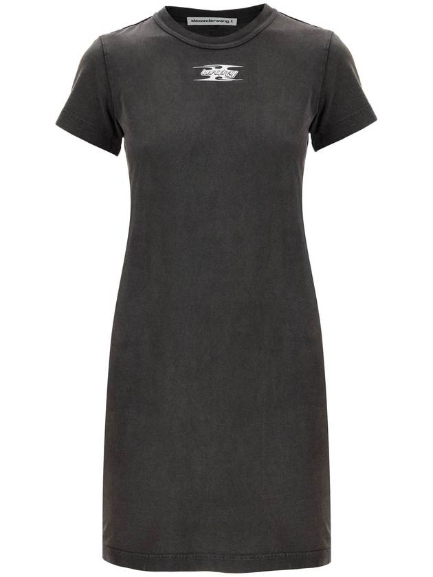 "mini dress with embossed logo - ALEXANDER WANG - BALAAN 1