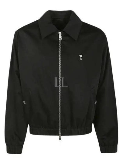 De Coeur Logo Zip-up Jacket Jacket Black - AMI - BALAAN 2