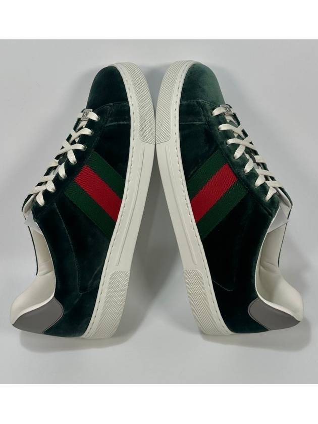 Web green velvet Ace sneakers 270 - GUCCI - BALAAN 3