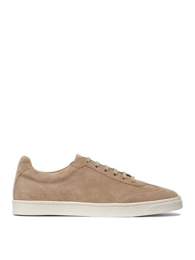 Almond Toe Leather Low Top Sneakers Sand Beige - BRUNELLO CUCINELLI - BALAAN 2