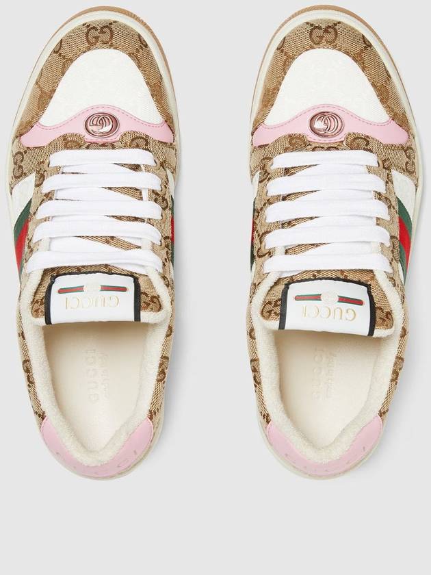 Screener Low Top Sneakers Beige Dark Brown - GUCCI - BALAAN 5