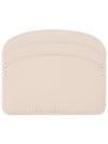 Demi Lune Leather Card Wallet Cream - A.P.C. - BALAAN 3