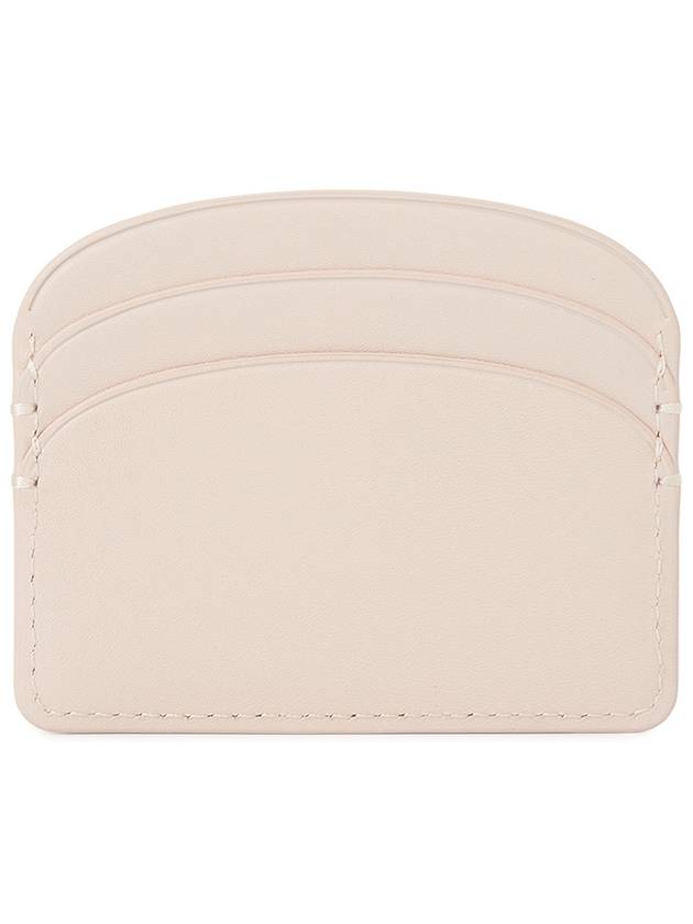 Demi Lune Leather Card Wallet Cream - A.P.C. - BALAAN 3