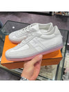 Men s Boomerang Sneakers Mesh Calfskin White Red Points - HERMES - BALAAN 1