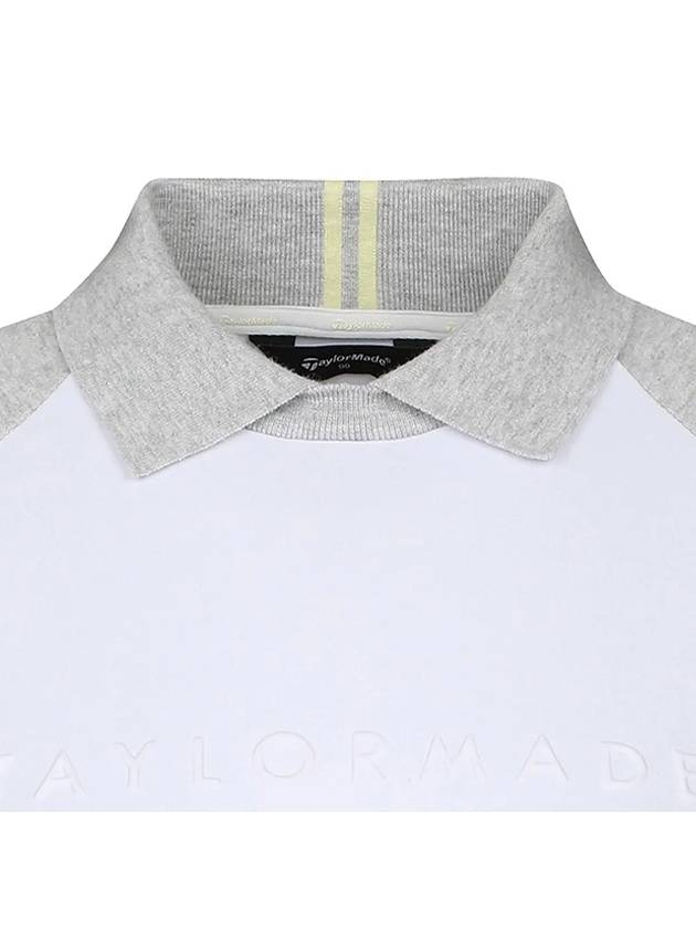 line color combination collar knit hybrid t-shirt TWTRM5244 100 - TAYLORMADE - BALAAN 4