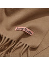 Logo Wool Fringe Scarf  Brown - ACNE STUDIOS - BALAAN 5